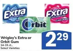 Albertsons Wrigley's extra or orbit gum offer
