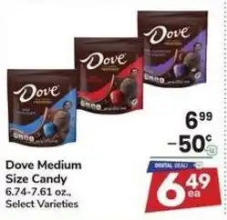 Albertsons Dove medium size candy offer