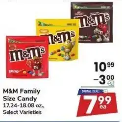 Albertsons M&M Family Size Candy offer