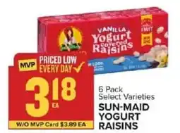 Food Lion Sun-maid yogurt raisins offer