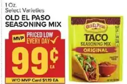 Food Lion Oldelpaso taco seasoning mix original offer