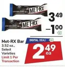 Albertsons Met-RX Bar offer