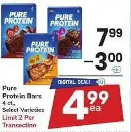 Albertsons Pure protein bars offer