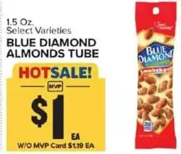 Food Lion Blue diamond almonds tube offer