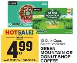 Food Lion Green mountain or donut shop coffee offer
