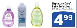 Albertsons Signature care baby toiletries offer
