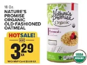 Food Lion Nature's promise organic old-fashioned oatmeal offer