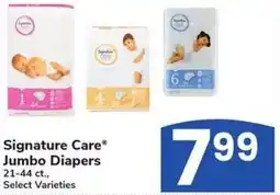Albertsons Signature care jumbo diapers offer