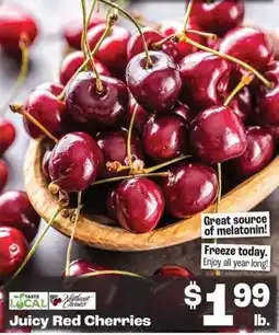 Rosauers Juicy red cherries offer