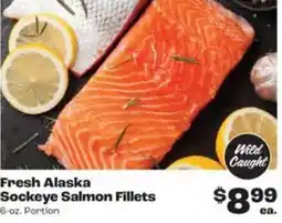 Rosauers Fresh alaska sockeye salmon fillets offer