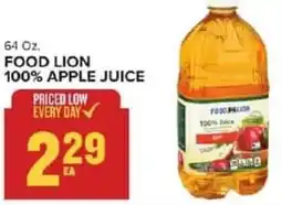 Food Lion Food lion 100% apple juice offer