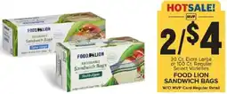 Food Lion Food lion sandwich bags offer