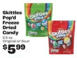 Rosauers Skittles pop'd freeze dried candy offer