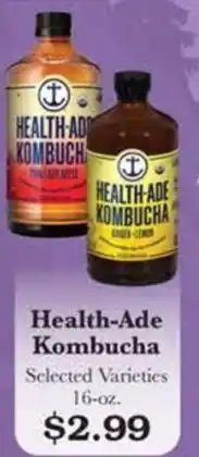 Rosauers Health-Ade Kombucha offer