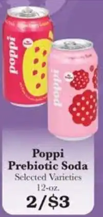 Rosauers Poppi Prebiotic Soda offer