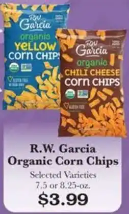 Rosauers R.W. Garcia Organic Corn Chips offer