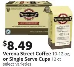 Fareway Verena Street Coffee or Single Serve Cups offer