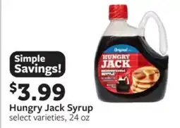 Fareway Hungry jack syrup offer