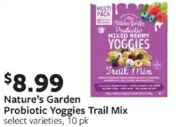 Fareway Nature's garden probiotic yoggies trail mix offer