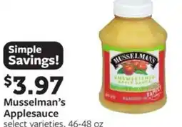 Fareway Musselman's Applesauce offer