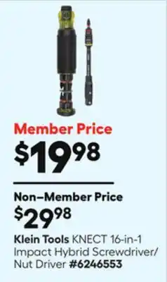 Lowe's KNECT 16-in-1 Impact Hybrid Screwdriver/ Nut Driver offer