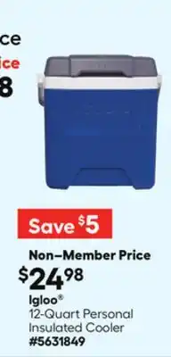 Lowe's 12-Quart Personal Insulated Cooler offer