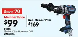 Lowe's 18-Volt 1/2-in Hammer Drill offer