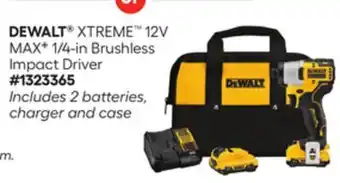 Lowe's XTREME 12V MAX9 1/4-in Brushless Impact Driver offer