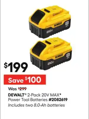 Lowe's 2-Pack 20V MAXF Power Tool Batteries offer