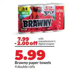 Hy-Vee Brawny paper towels offer