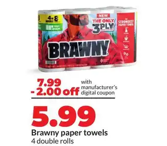 Hy-Vee Brawny paper towels offer