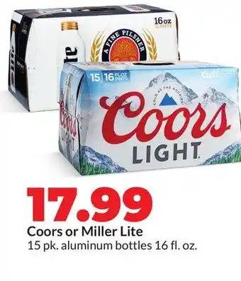 Hy-Vee Coors or Miller Lite offer