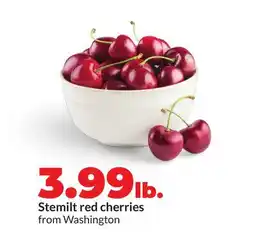 Hy-Vee Stemilt red cherries offer