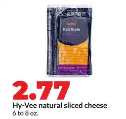 Hy-Vee Hy-Vee natural sliced cheese offer
