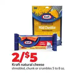 Hy-Vee Kraft natural cheese offer