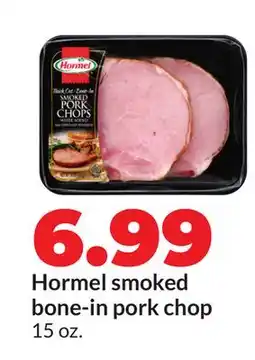 Hy-Vee Hormel smoked bone-in pork chop offer