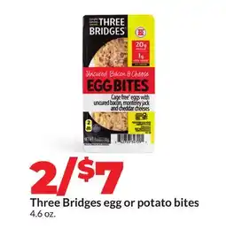 Hy-Vee Three Bridges egg or potato bites offer