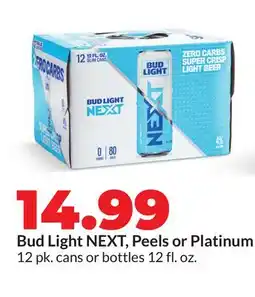 Hy-Vee Bud Light NEXT, Peels or Platinum offer