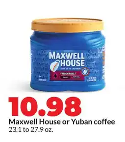 Hy-Vee Maxwell House or Yuban coffee offer
