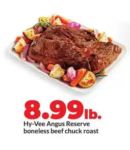 Hy-Vee Hy-Vee Angus Reserve boneless beef chuck roast offer