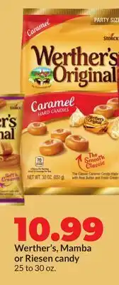 Hy-Vee Werther's, Mamba or Riesen candy offer