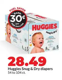 Hy-Vee Huggies Snug & Dry diapers offer