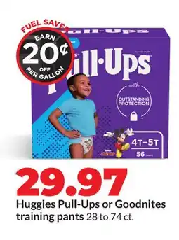 Hy-Vee Huggies Pull-Ups or Goodnites training pants offer