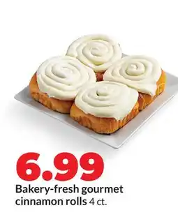 Hy-Vee Bakery-fresh gourmet cinnamon rolls offer