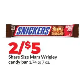 Hy-Vee Share Size Mars Wrigley candy bar offer