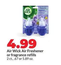 Hy-Vee Air Wick Air Freshener or fragrance refills offer