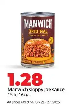 Hy-Vee Manwich sloppy joe sauce offer