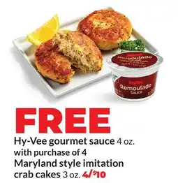 Hy-Vee Maryland style imitation crab cakes offer