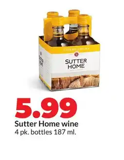 Hy-Vee Sutter Home wine offer