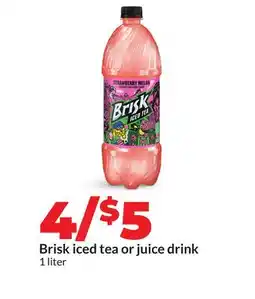 Hy-Vee Brisk iced tea or juice drink offer